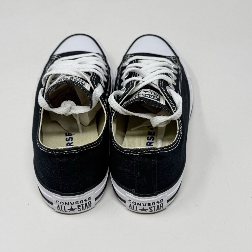 Converse All Star Sneakers Womens 7 Black Canvas Low Top Preppy Grunge Shoes - Picture 9 of 16